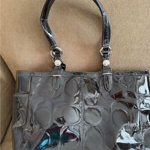 Coach Black Patent Leather Bag
